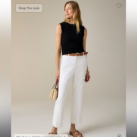 J.Crew Petite Kaya pant in stretch linen blend - Picture 1 of 9